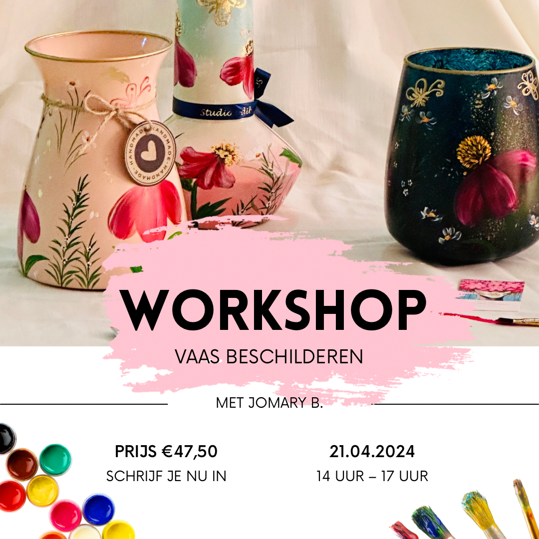 Handbeschilderde vaas workshop