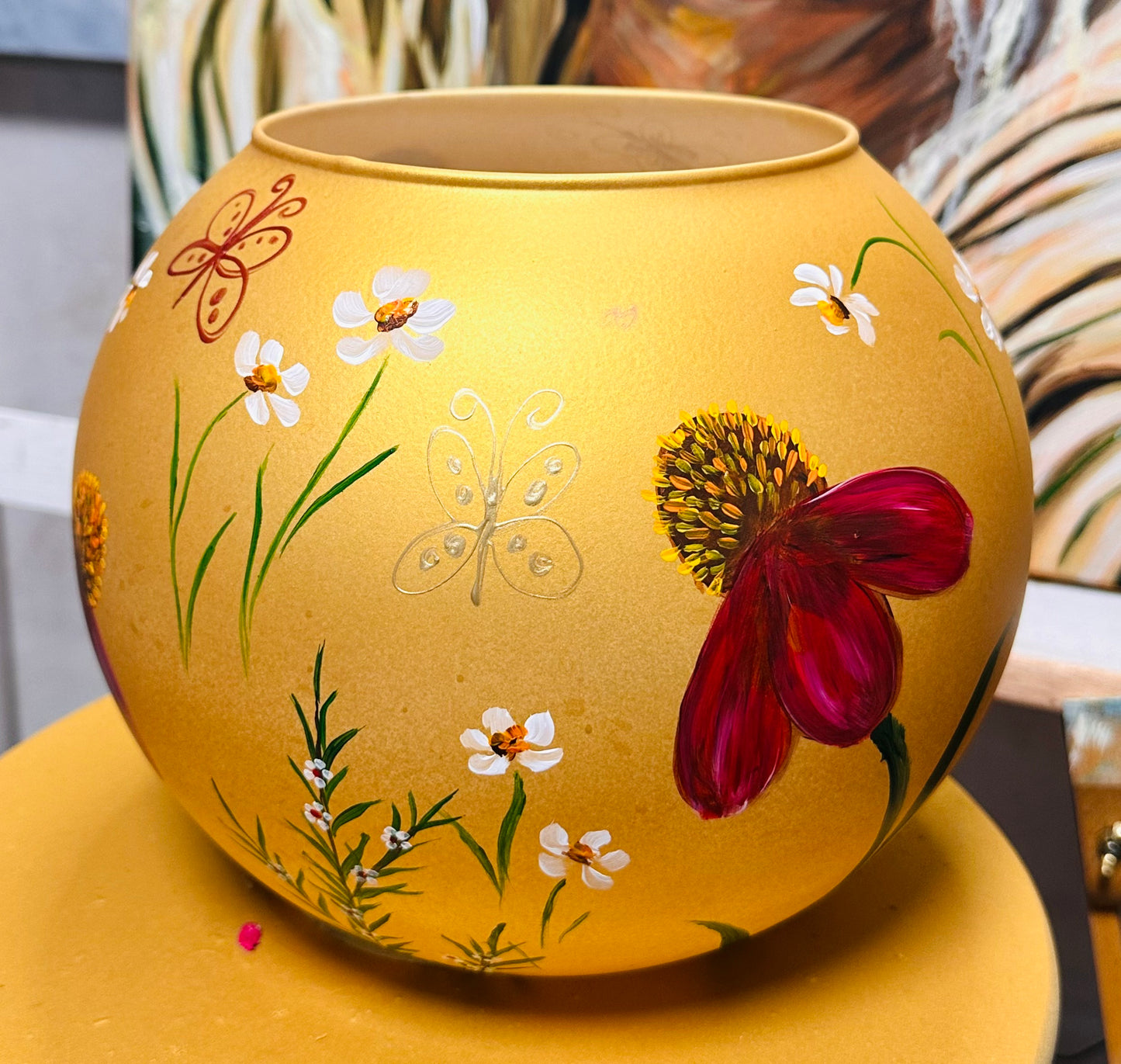 Hand-painted Flower Vase