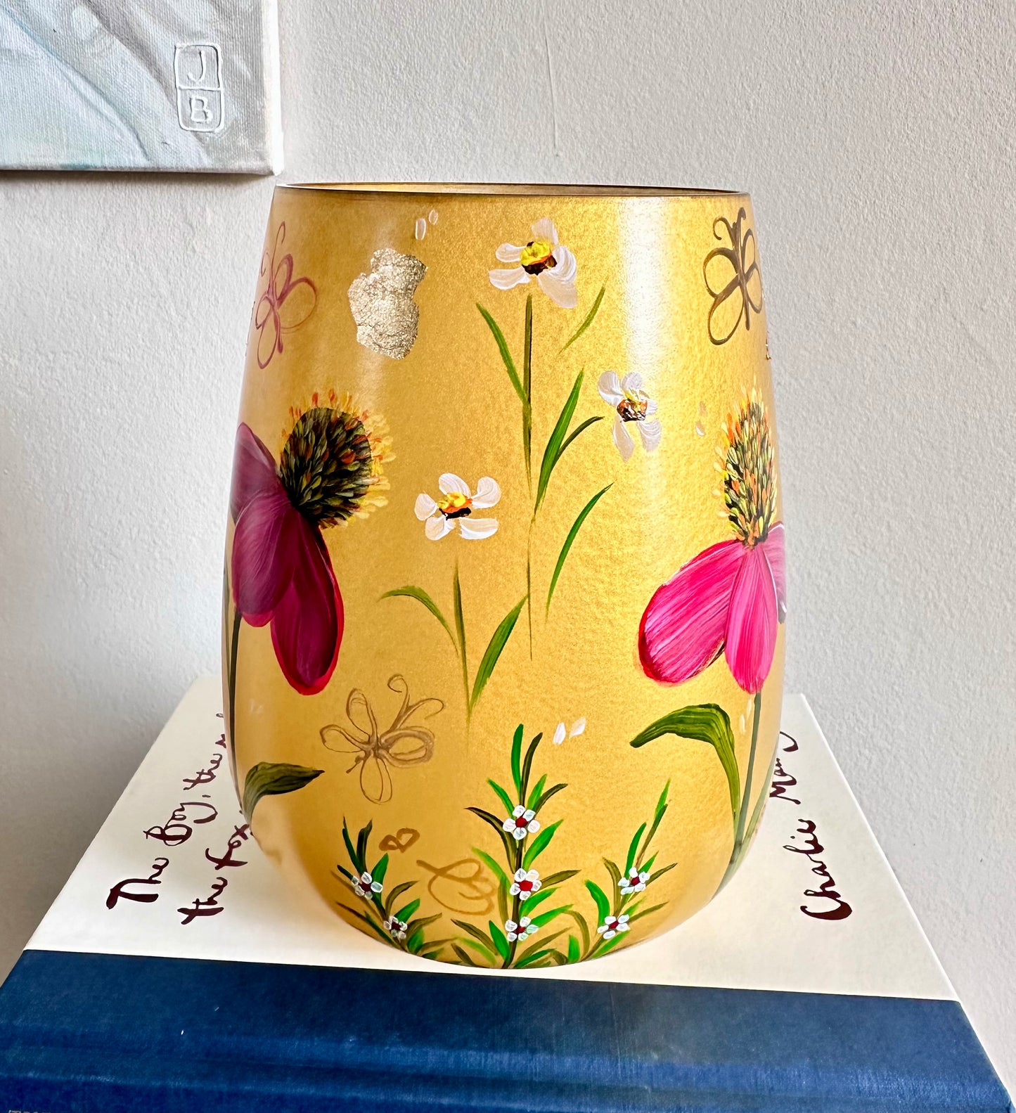 Hand-painted Flower Vase, 18x15cm