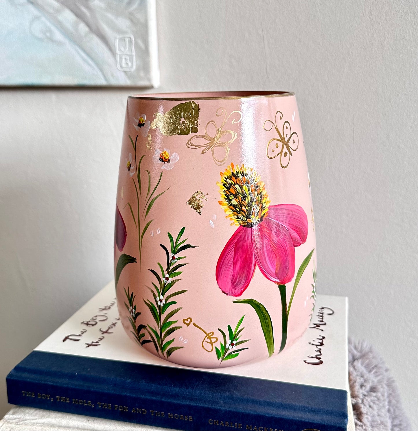 Hand-painted Flower Vase, 18x15cm