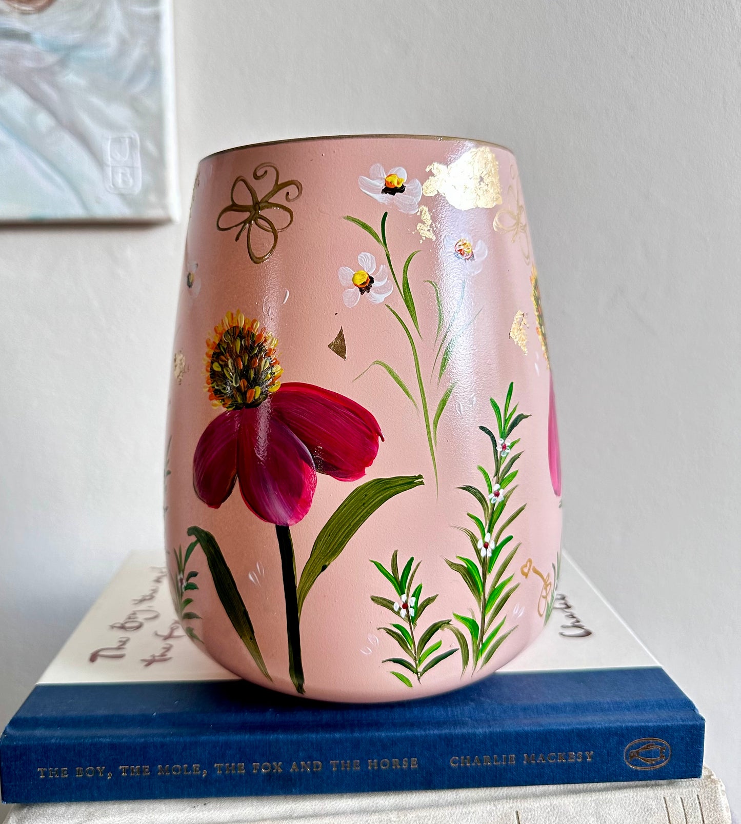 Hand-painted Flower Vase, 18x15cm