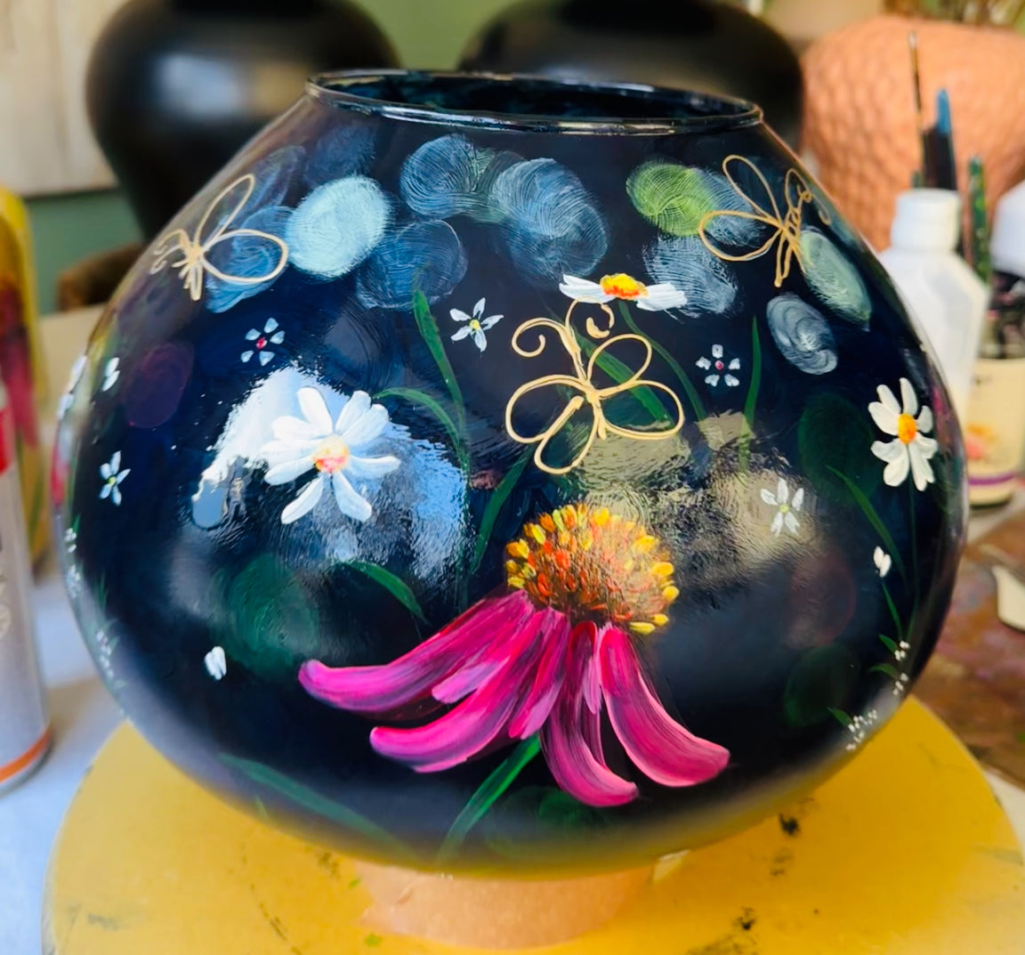 Hand-painted Flower Vase