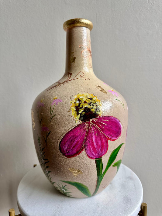 Hand-painted Flower Vase, 30 cm x 17 cm