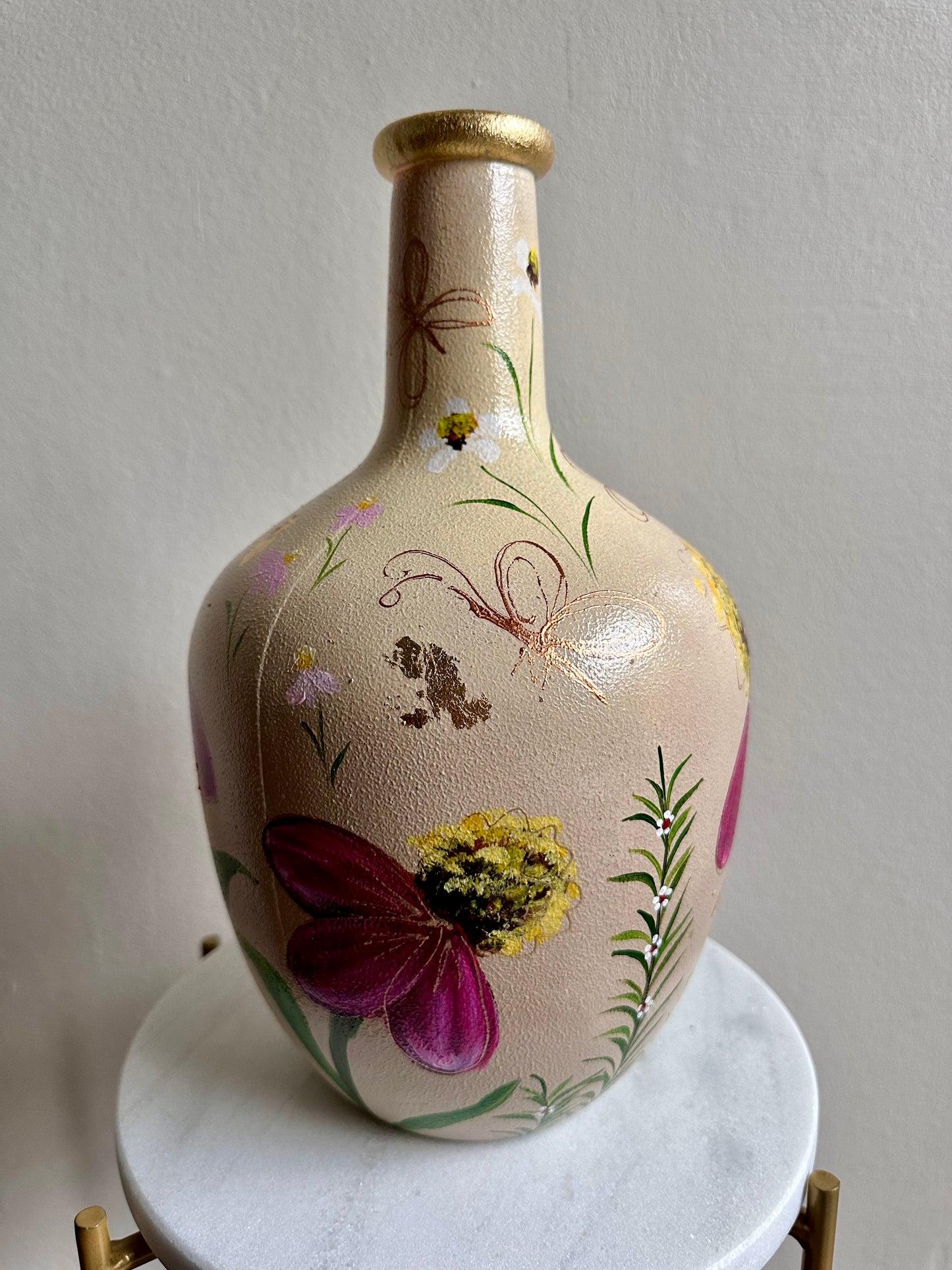 Hand-painted Flower Vase, 30 cm x 17 cm